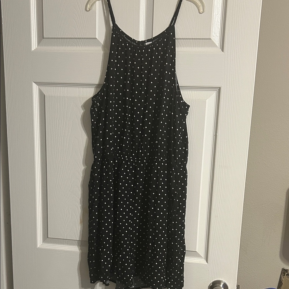 Old Navy Black and White Polka Dot Romper